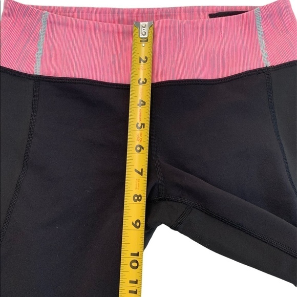 Lululemon Athletica Black & Pink Mesh Leggings Size 6 - Picture 11 of 16